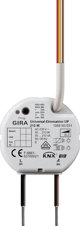 Gira 105800 Универсальный светорегулятор Instabus KNX/EIB, встраиваемый
