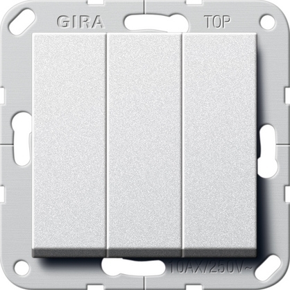 Gira 283026 Выключатель "Британский стандарт" 3-х клавишный ВКЛ/ОТКЛ.