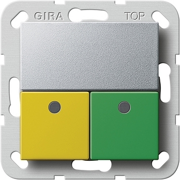 Gira 590926 Aanwezigheidsknop groen, geel Systeem 55 kleur aluminium
