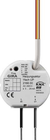 Gira 216600 Устройства управления системой отопления Instabus KNX/EIB, скрытого монтажа