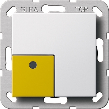 Gira 291003 Aanwezigheidsknop geel Systeem 55 zuiver wit