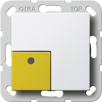 Gira 591003 Aanwezigheidsknop geel Systeem 55 zuiver wit