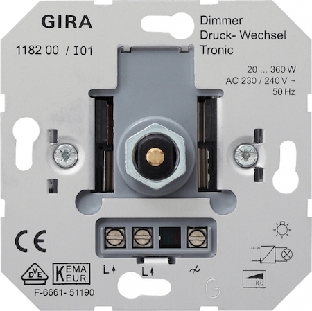 Gira 118200 Светорегулятор электронный 360 Вт