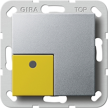 Gira 591026 Aanwezigheidsknop geel Systeem 55 kleur aluminium