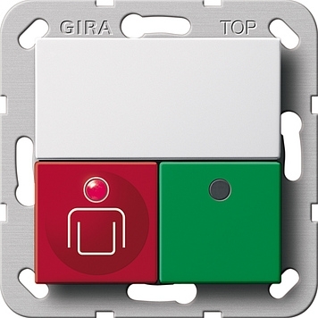 Gira 290203 Oproep-/aanwez.knop Systeem 55 zuiver wit