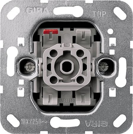 Gira 00010600 Механизм выключателя 1-клавишного с 2-х мест (F100)