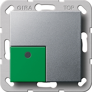 Gira 290826 Aanwezigheidsknop groen Systeem 55 kleur aluminium