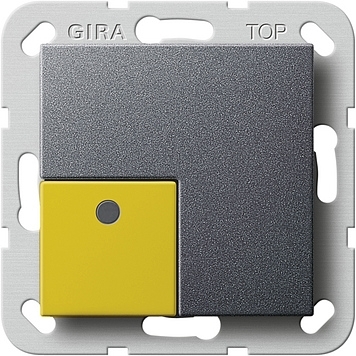 Gira 591028 Aanwezigheidsknop geel Systeem 55 antraciet