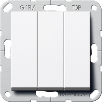 Gira 283003 Выключатель "Британский стандарт" 3-х клавишный ВКЛ/ОТКЛ.