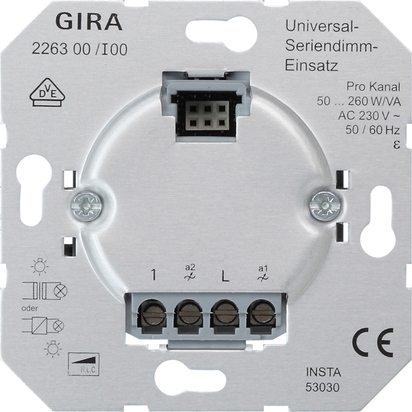 Gira 226300 Универсальный светорегулятор двухканальный