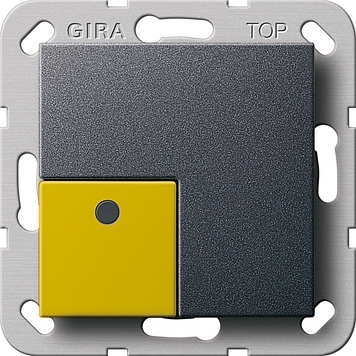 Gira 291028 Aanwezigheidsknop geel Systeem 55 antraciet