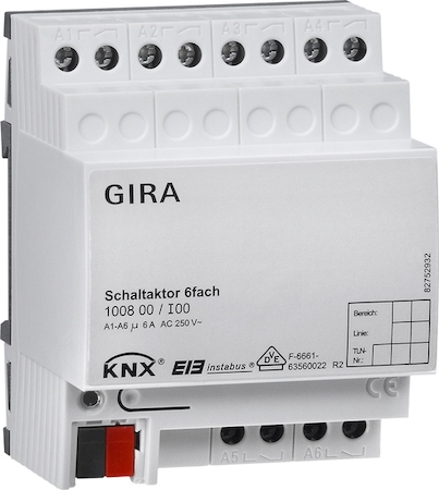 Gira 100800 Исполнительное устройство Instabus 6 канальное