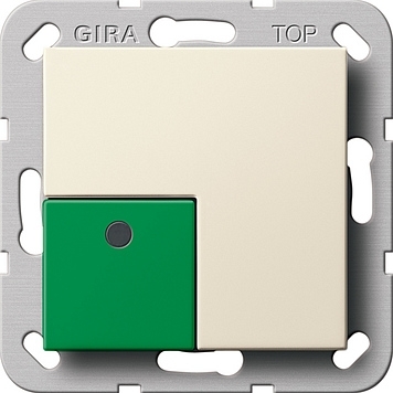 Gira 290801 Aanwezigheidsknop groen Systeem 55 crème wit