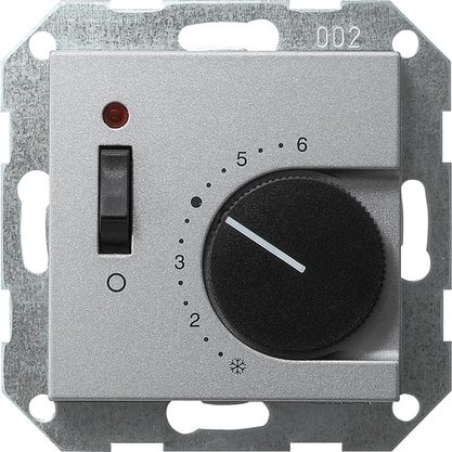 Gira 039326 Терморегулятор с размыкающим контактом 24V/10 (4)A и контрольной лампой