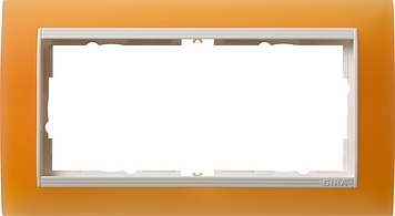 Gira 100297 Afd.raam 2v z/ms mat voor zuiver wit Event Opaque oranje