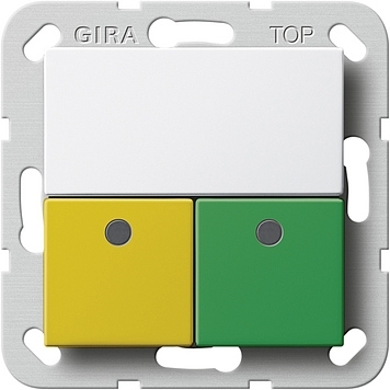 Gira 590903 Aanwezigheidsknop groen, geel Systeem 55 zuiver wit