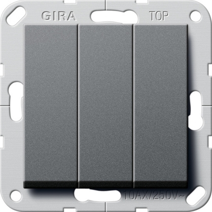 Gira 284428 Выключатель3-клавишный (звонок) с винт. клеммами