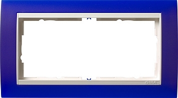 Gira 100299 Afd.raam 2v z/ms mat voor zuiver wit Event Opaque blauw