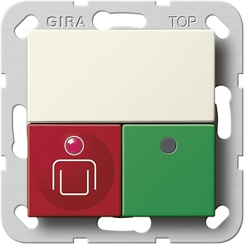 Gira 590201 Oproep-/uitsch.knop Systeem 55 crème wit