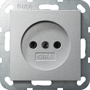 Gira 048026 Contactdoos Systeem 55 kleur aluminium