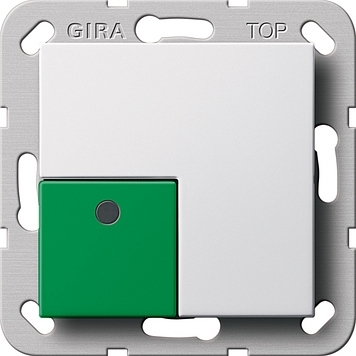 Gira 290803 Aanwezigheidsknop groen Systeem 55 zuiver wit