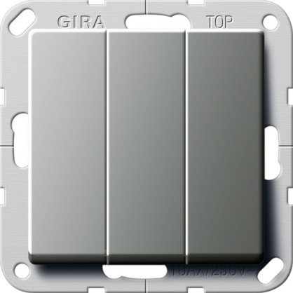 Gira 283020 Выключатель "Британский стандарт" 3-х клавишный ВКЛ/ОТКЛ.