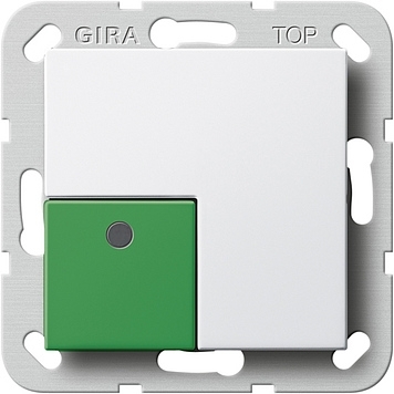 Gira 590803 Aanwezigheidsknop groen Systeem 55 zuiver wit