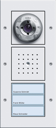 Gira 127066 Плоская наружная дверная станция с видеокамерой 3-канальная