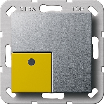 Gira 291026 Aanwezigheidsknop geel Systeem 55 kleur aluminium
