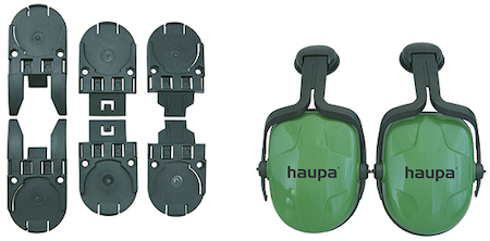 Haupa 120116 Ear defenders for helmet   green SNR: 23 dB