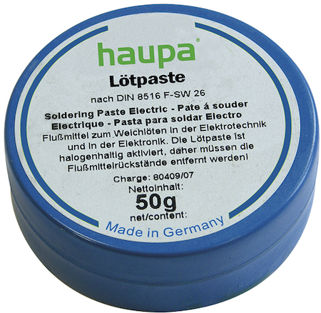 Haupa 160090 Soldering paste acc. to DIN8511-F-SW 26