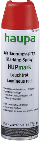 Haupa 170140 marking spray "HUPmark" bright red Aerosol 500 ml