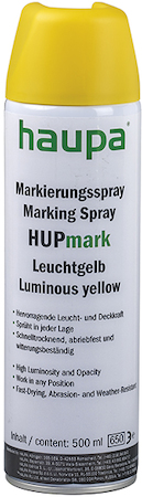Haupa 170141 marking spray "HUPmark" bright yellow Aerosol 500 ml