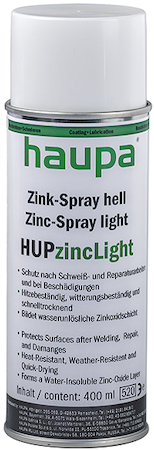 Haupa 170152 Zinc Spray light "HUPzincLight" aerosol 400ml