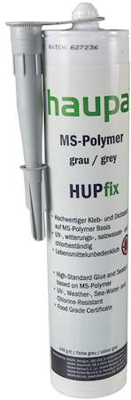 Haupa 170210 MS-Polymer grey "HUPfix" cartridge 310ml