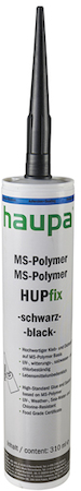 Haupa 170212 MS-Polymer black "HUPfix" cartridge 310ml