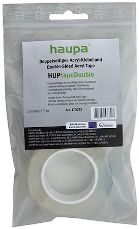 Haupa 170232 Acryl Tape transparent "HUPtapeDouble" 19mmx1,5m