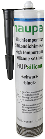 Haupa 170250 Silikone high temperature schwarz "HUPsilicon" cartridge 310 ml