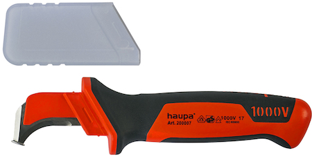 Haupa 200007 VDE Cable knife with sliding block    50 mm