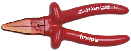 Haupa 210299 VDE short flat nose pliers  160 mm