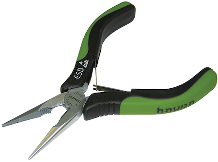 Haupa 211850 ESD long nose pliers  130 mm