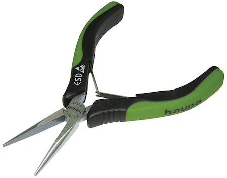 Haupa 211854 ESD long nose pliers  130 mm