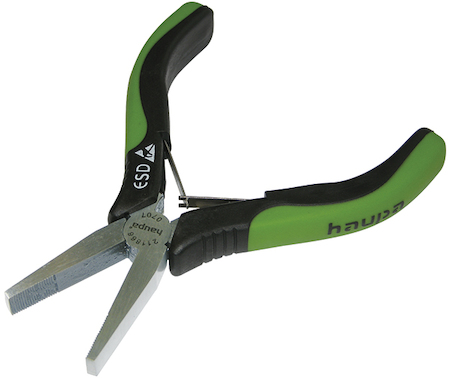 Haupa 211866 ESD flat nose pliers  130 mm