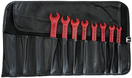 Haupa 220017 VDE single ended wrench set in tool wallet 8-pieces