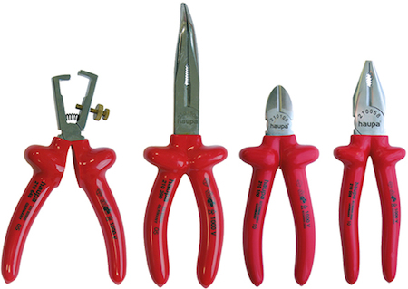 Haupa 220126 VDE pliers set  4-piece PVC dipped