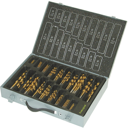 Haupa 230301/TIN HSS Twist drill assortment TIN 170 piece