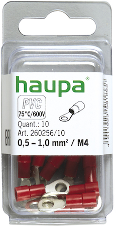 Haupa 260256/10 Ring cable lug insulated  0.5-1.0 M 4