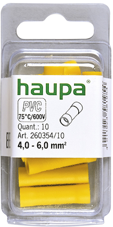 Haupa 260354/10 Butt connector insulated  4.0-6.0