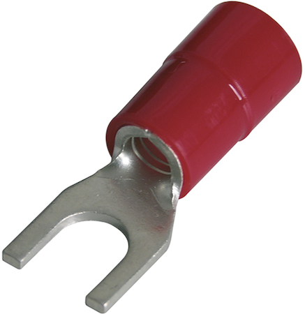 Haupa 260858 Crimped terminals forked insulated 10 M 5