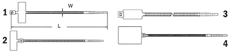 Haupa 262846 Cable tie natural  200x 4.6 mm  28 x 13 mm